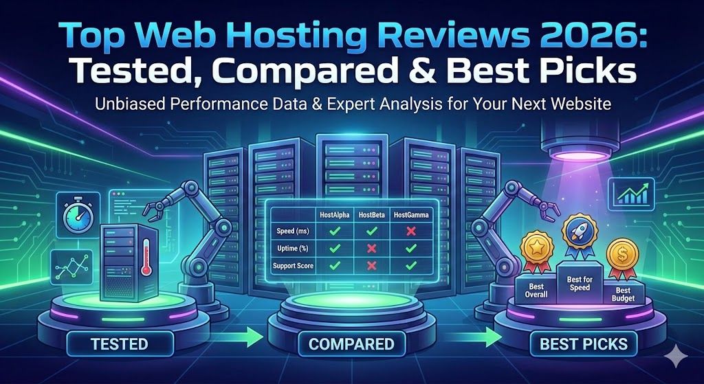 סקירות אחסון אתרים מובילות 2026: נבדקו, הושוו והבחירות הטובות ביותר