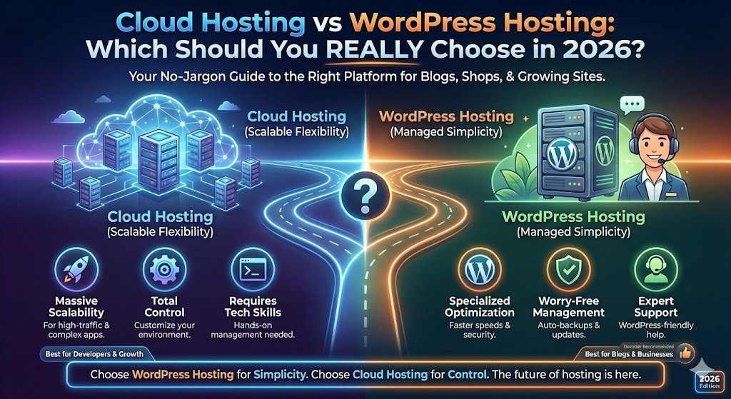 Cloud Hosting vs WordPress Hosting: 2026 Guide