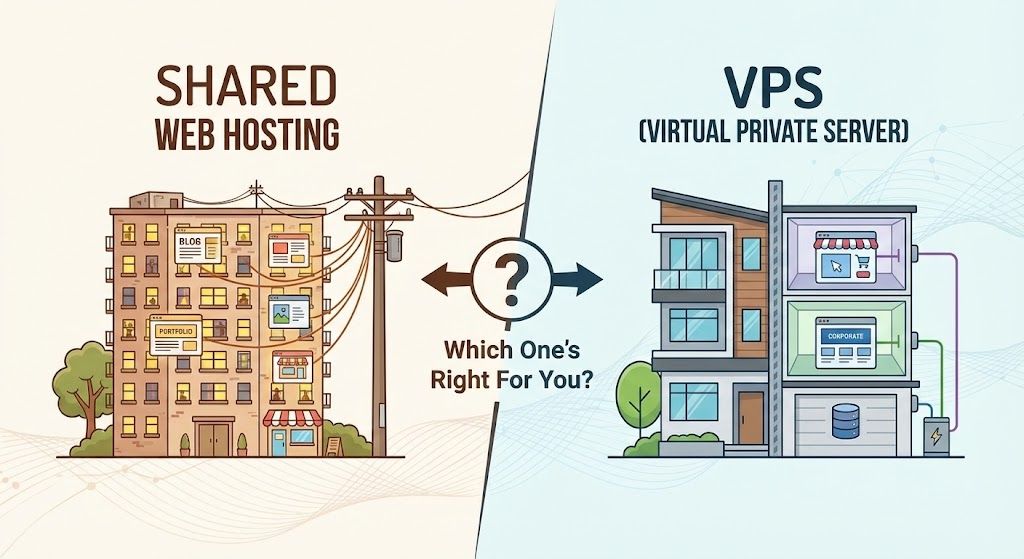 אחסון אתרים שיתופי מול שרת VPS: עלויות, ביצועים ומתי כדאי לשדרג